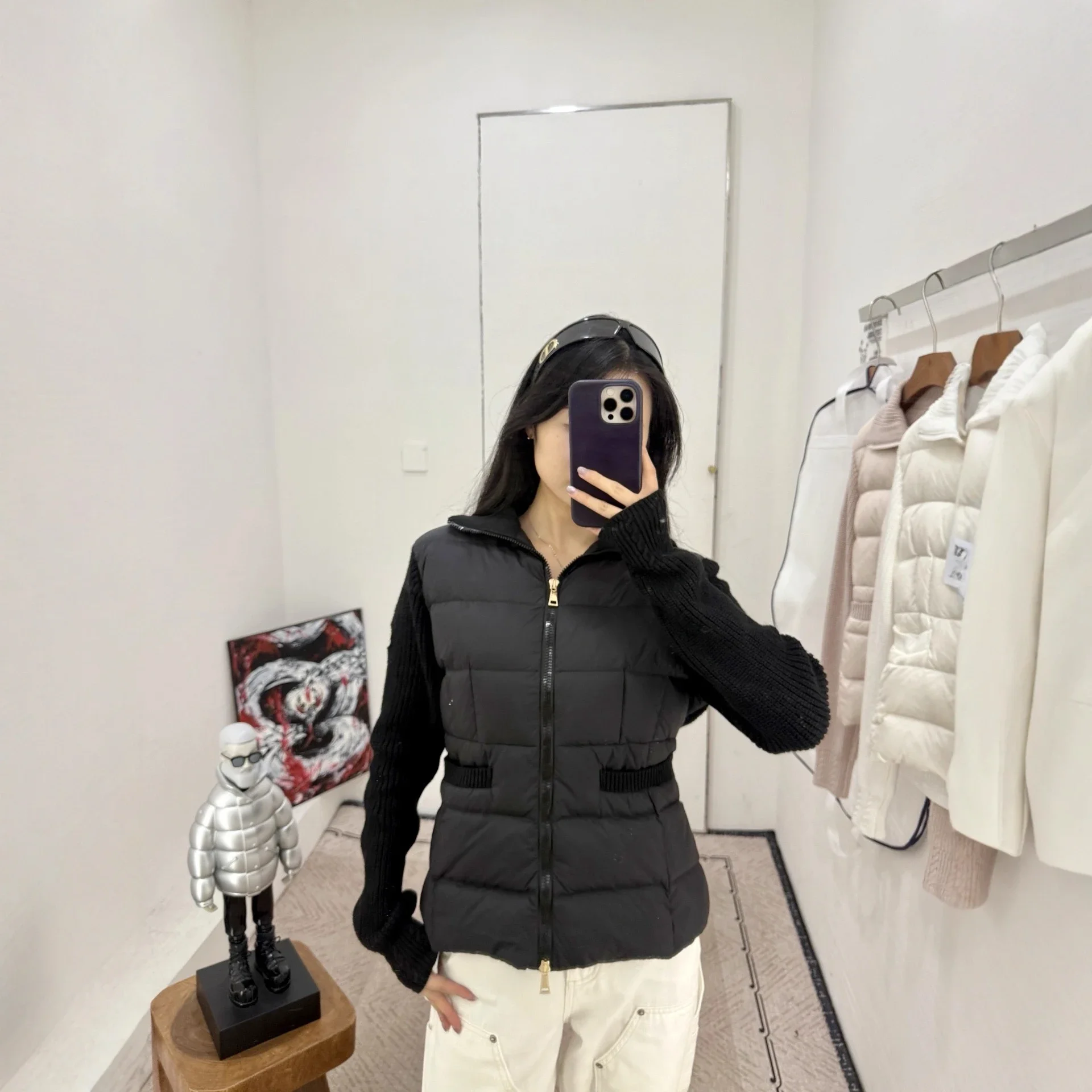 Meng Jia Women's Quilted Down Jacket