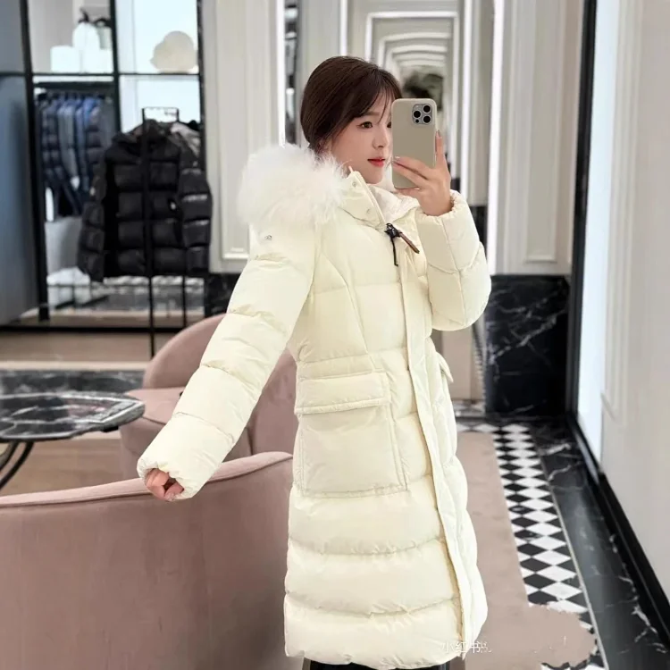 New Mengjia Women's Long Hooded Puffer