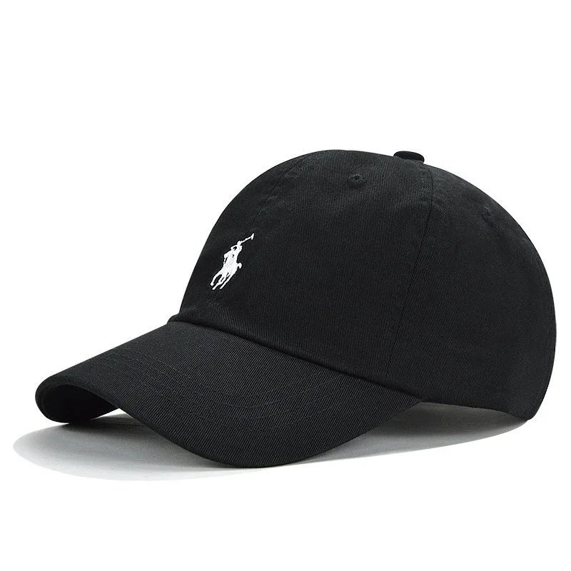 Polo Black Hat with White Logo