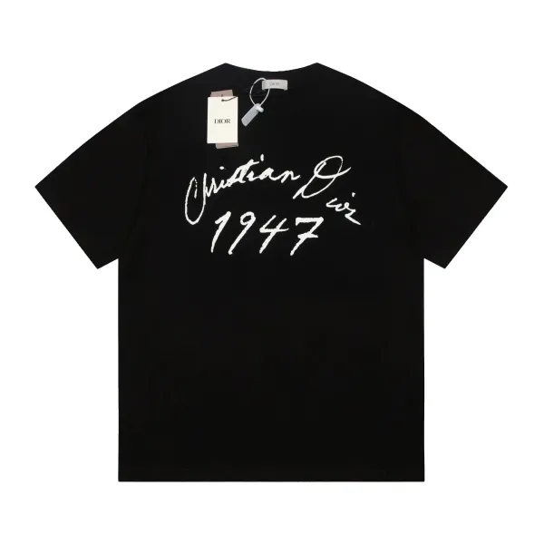 Dior Christian Dior 1947 Signature Black T-Shirt - 1