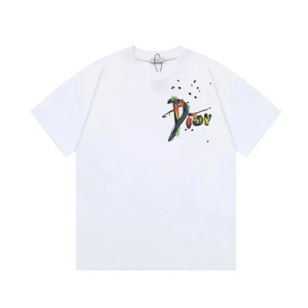 Dior Painted Logo White T-Shirt - 1