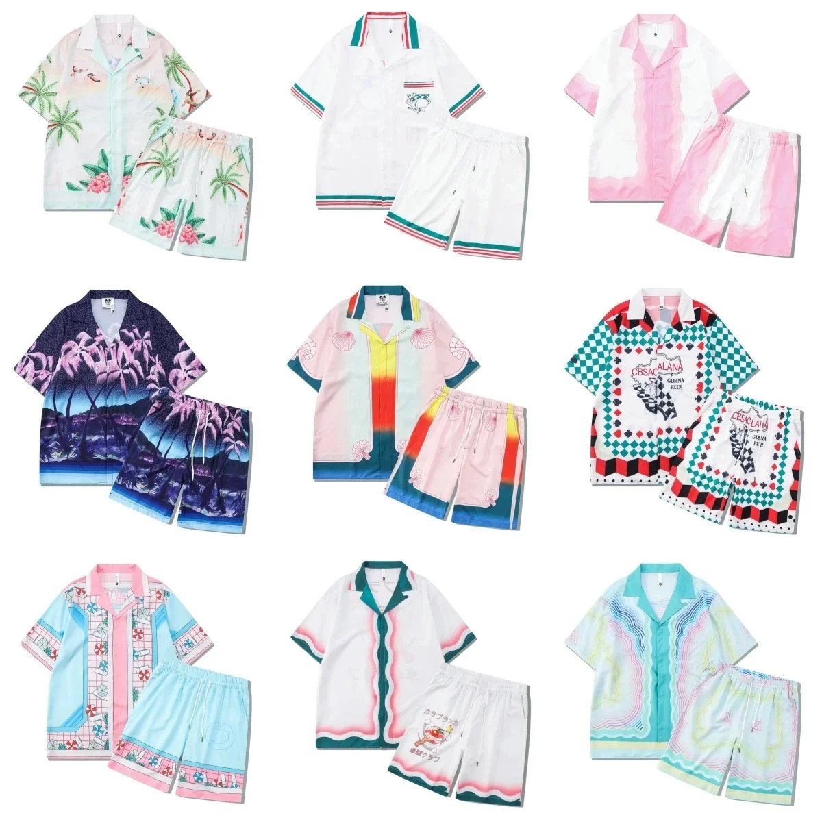 ZMR16 Casual Fashion High-Street Short Sleeve Set PK Quality +852 5573 8209