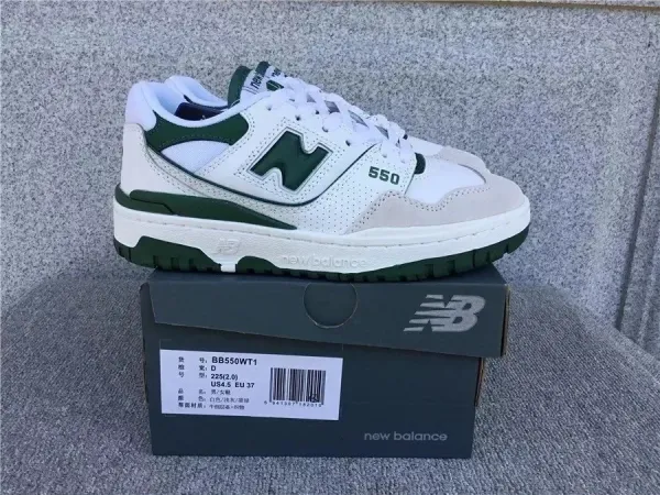 New Balance 550 White Green Sneakers - 1