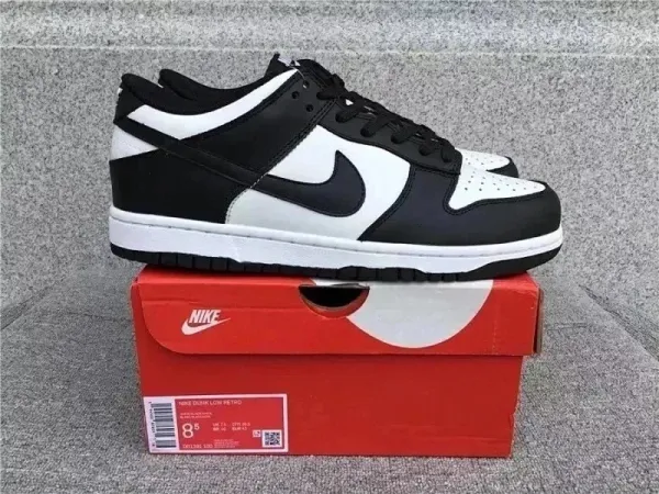 Nike Dunk Low Retro Black and White Sneakers - 1