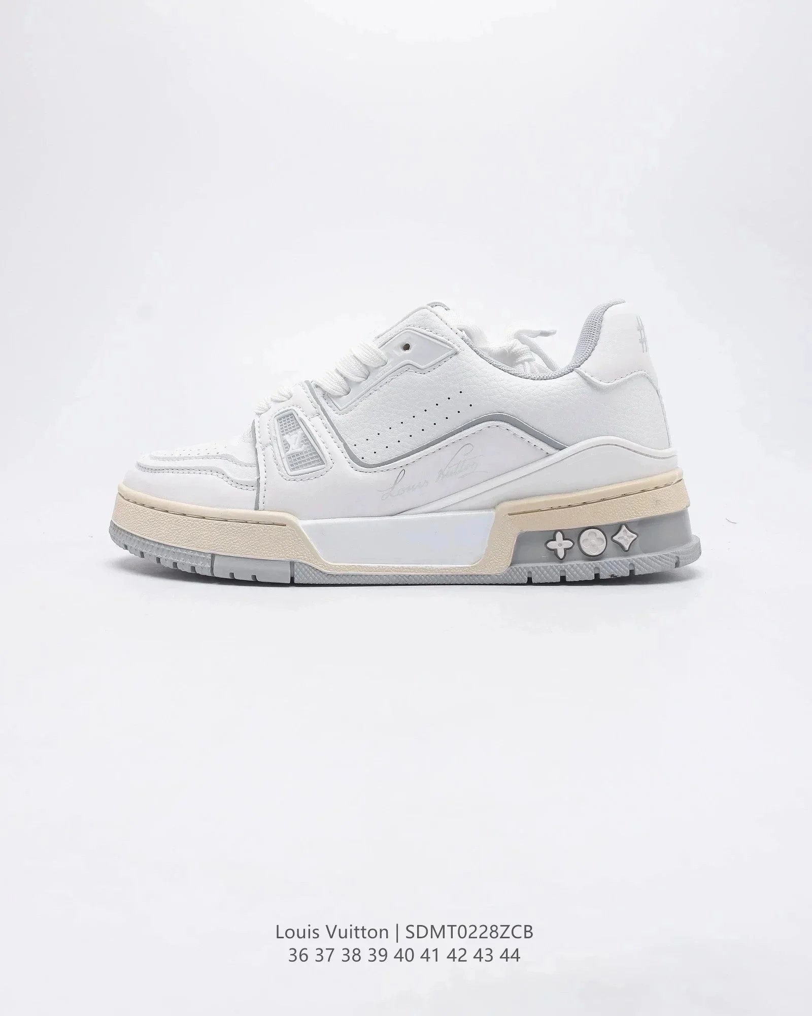 Louis Vuitton x Nike Trainer Sneaker Black Beige Yellow Sneakers - 8