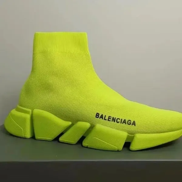 Balenciaga Speed Trainer Neon Yellow Sneakers - 1