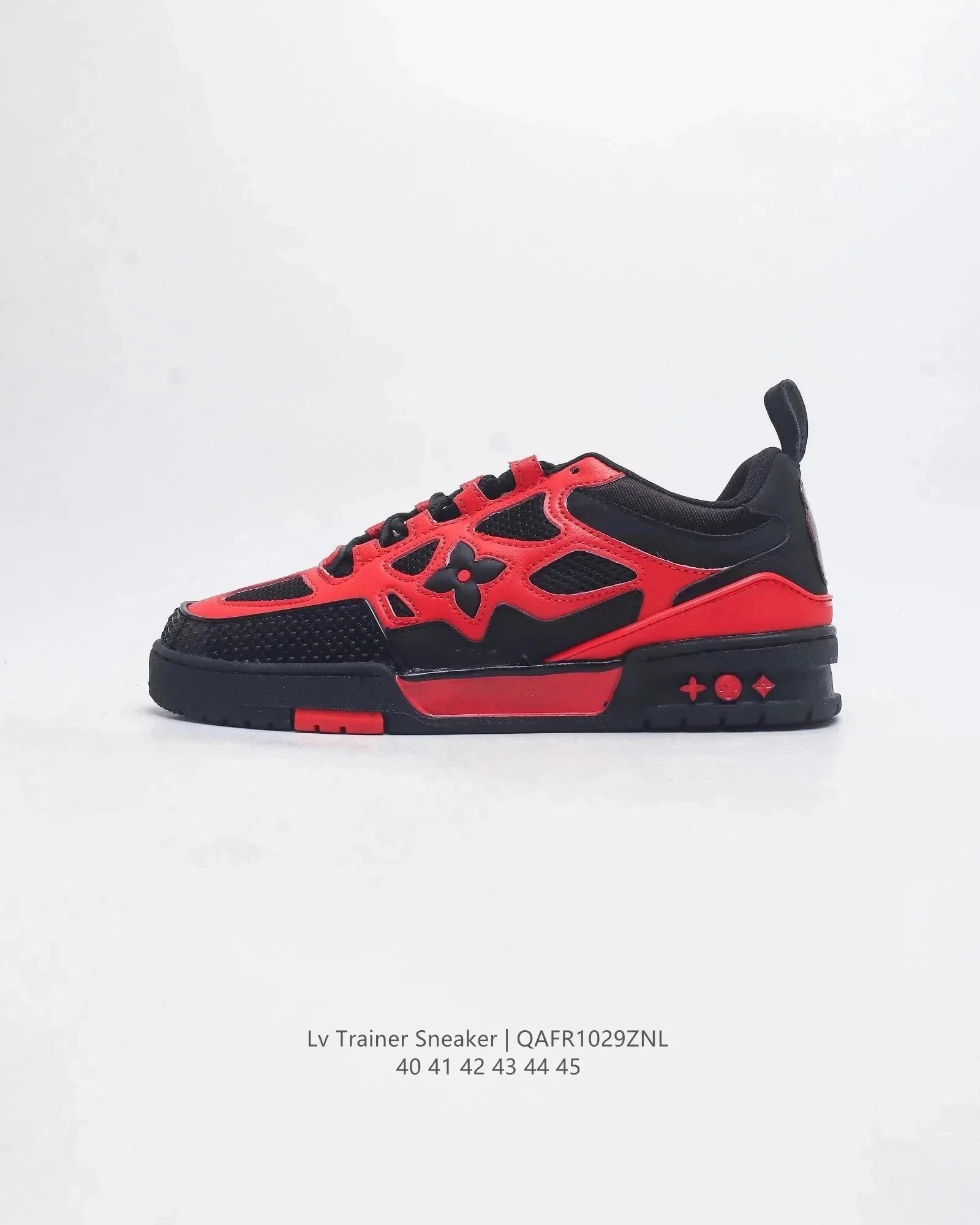 Louis Vuitton Trainer Sneaker Red and Black Chunky Sneakers - 1