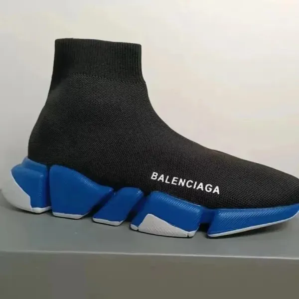 Balenciaga Speed Trainer Black Blue Sneakers - 1