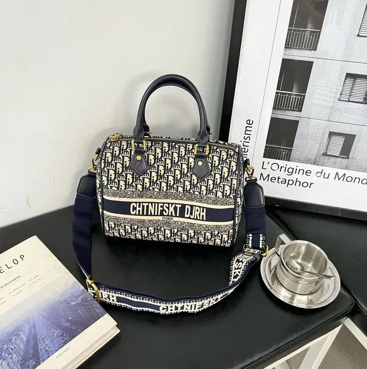 Dior Lady Dior Oblique Print Multicolor Handbag - 9