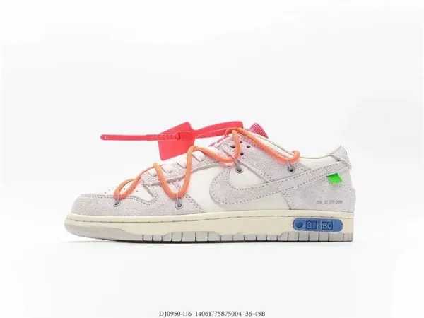 Nike x Off-White Dunk Low Industrial Gray Sneakers - 1