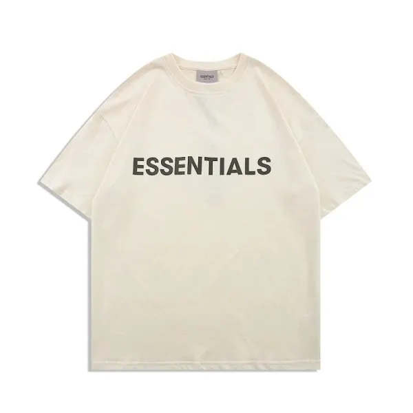 Fear of God Essentials Logo Print Off-White T-Shirt - 1