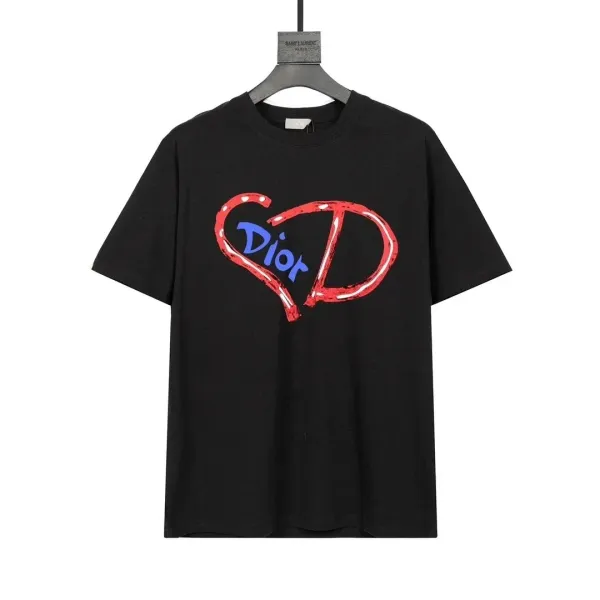 Dior Love Heart Logo Black T-Shirt - 1