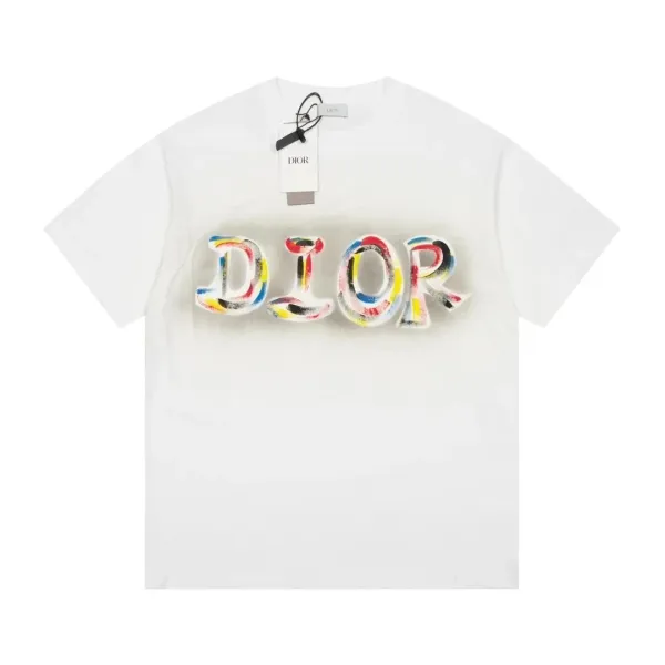Dior Graffiti Logo White T-Shirt - 1