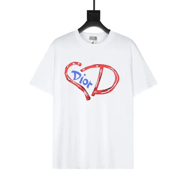 Dior Heart Logo White T-Shirt - 1