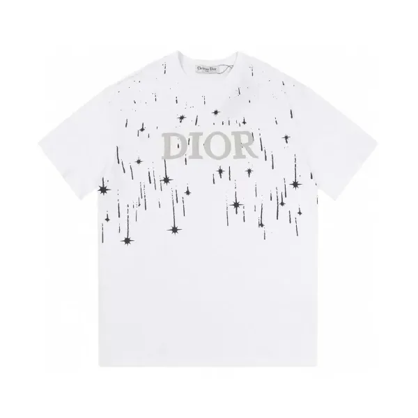 Dior Meteor Shower Print White T-Shirt - 1