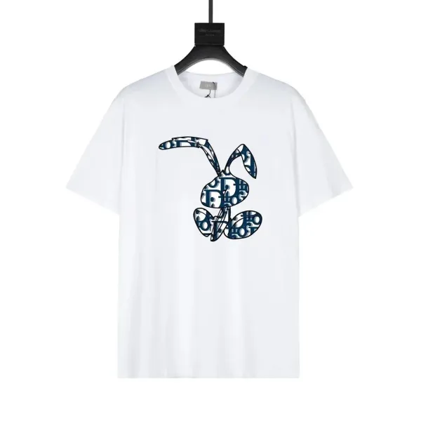 Dior B23 Rabbit Print White T-Shirt - 1
