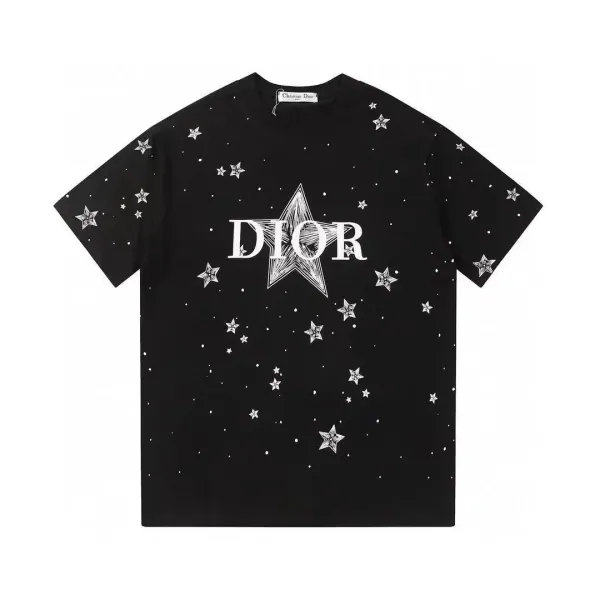Dior Star Print Black T-Shirt - 1