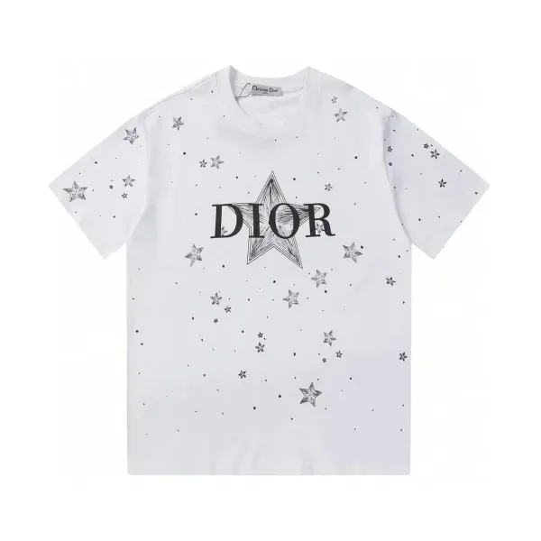 Dior Star Print White T-Shirt - 1