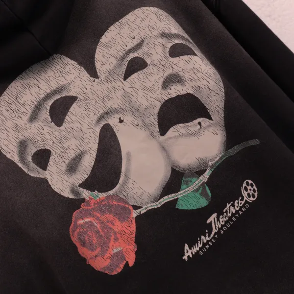 Amiri Productions x Saint Tears Drama Masks Hoodie Black - 13