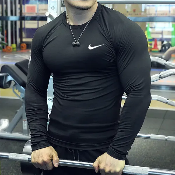 Nike Pro Base Layer Long Sleeve Gray Top - 16