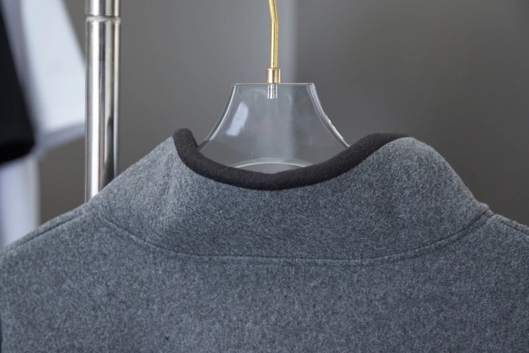 Miu Miu Fleece Zip-Up Jacket Gray Outerwear - 11