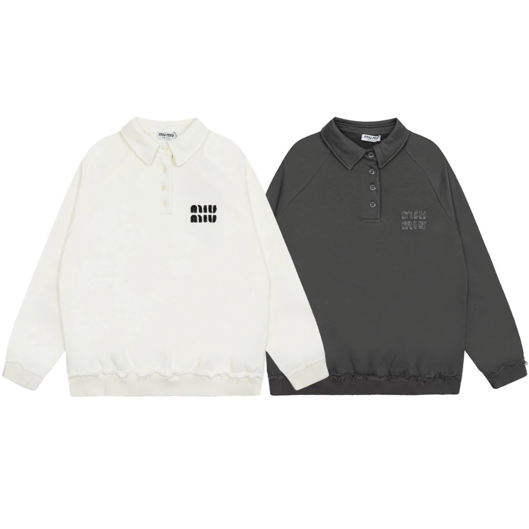 Miu Miu Polo Collar Hoodie