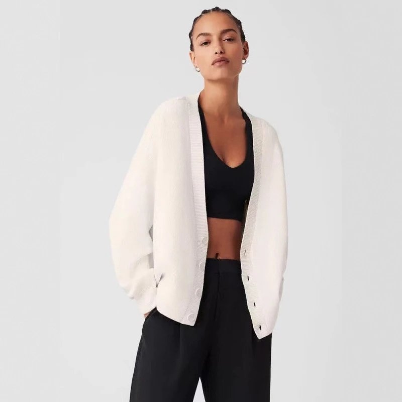 Alo Yoga Knitwear V-neck button-front cardigan image 4