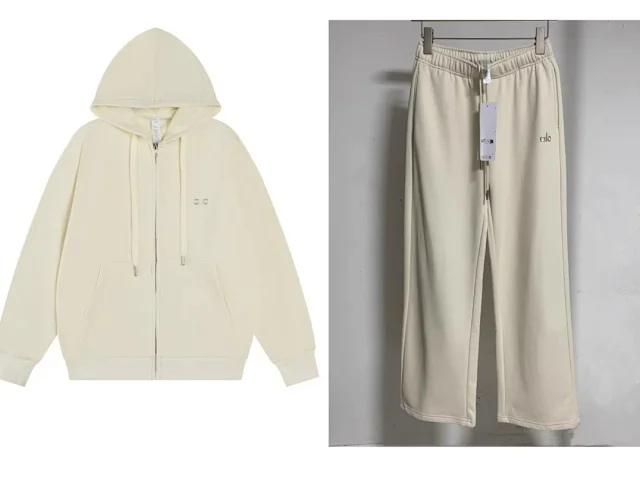 Alo Hoodies & Sweatshirts Logo Hooded Pullover Sweatshirt with Kangaroo Pocket product detail image 3