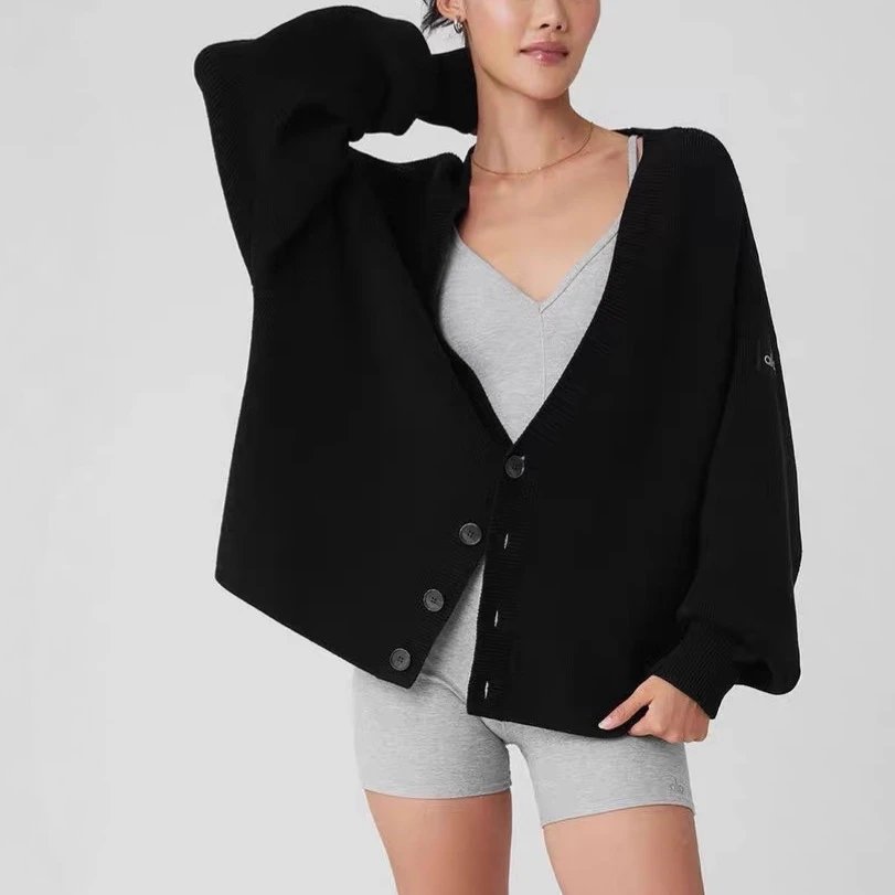 Alo Yoga Knitwear V-neck button-front cardigan image 3