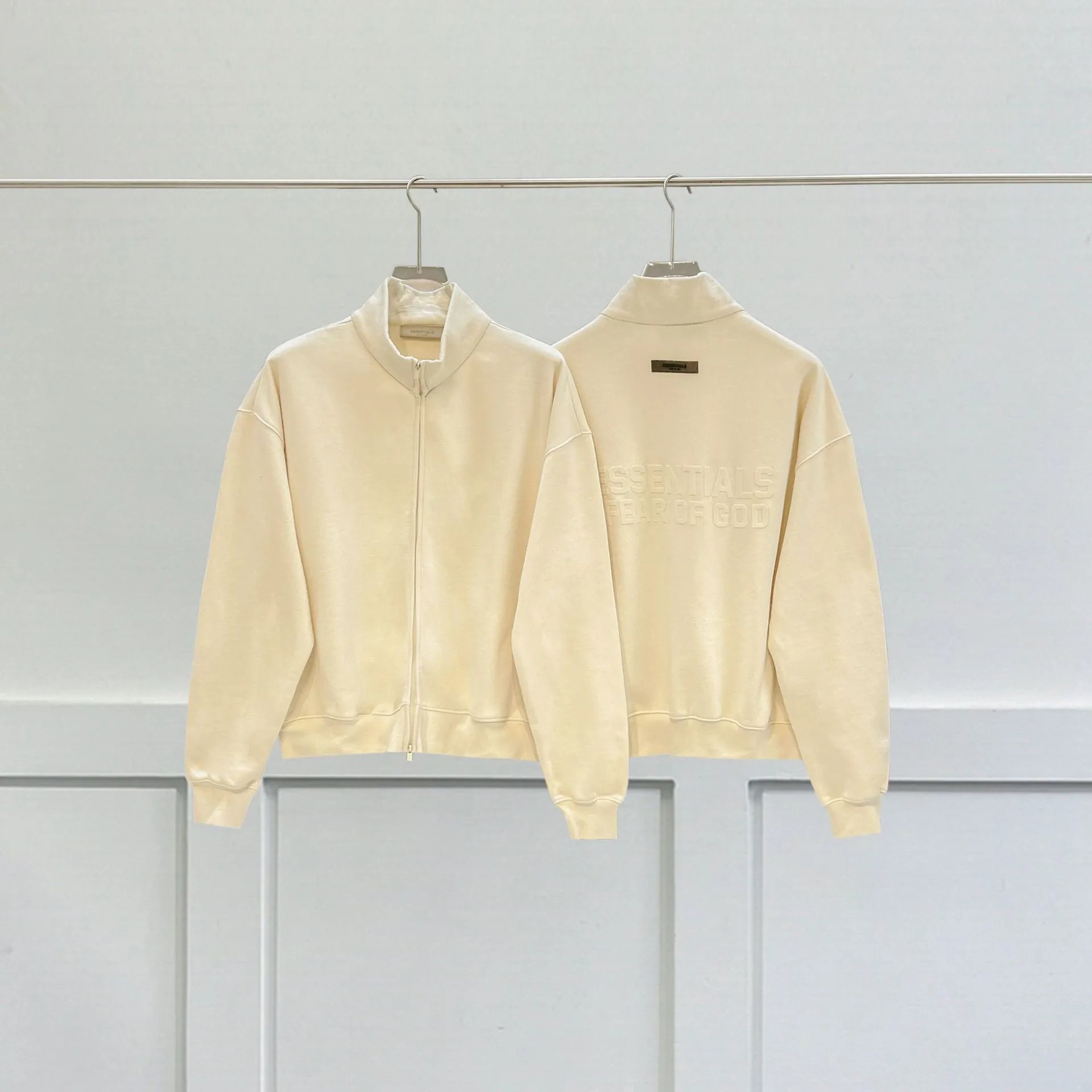 Stand Collar Relaxed Zip Knit Cardigan photo 5