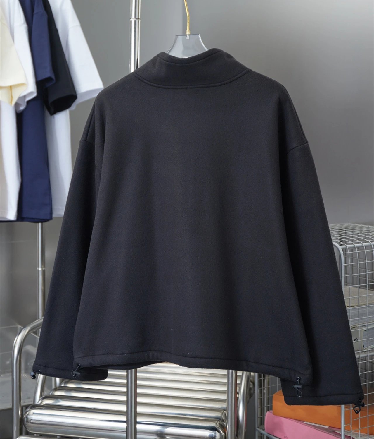 Miu Miu Fleece Zip-Up Jacket Gray Outerwear - 9