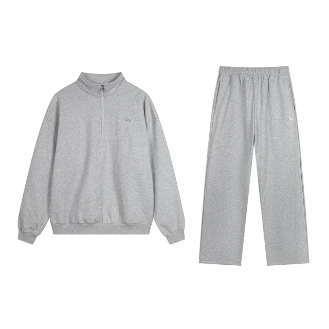 Alo Hoodies & Sweatshirts Logo Hooded Pullover Sweatshirt with Kangaroo Pocket product detail image 14