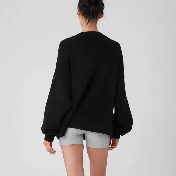 Alo Knit V-Neck Cardigan Brown - 17