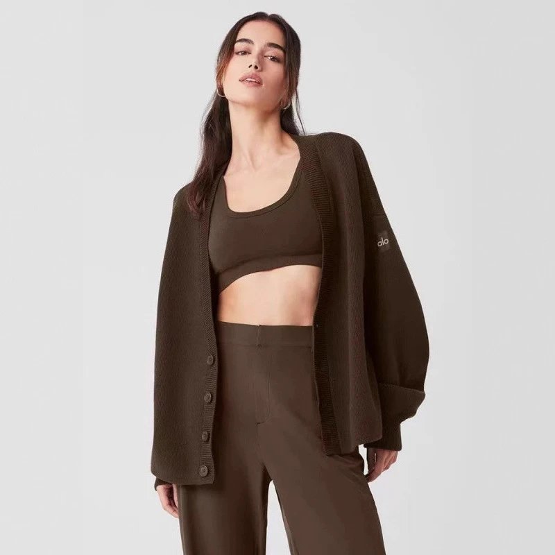 Alo Yoga Knitwear V-neck button-front cardigan image 2