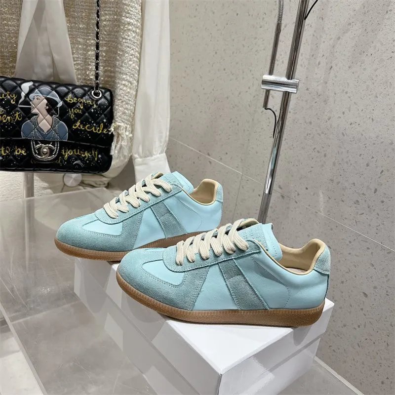 Maison Margiela Replica Sneakers Navy Suede and Leather Sneakers - 22