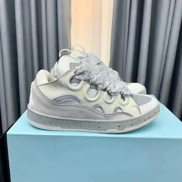 Lanvin Sneakers Curb with oversized herringbone laces product detail image 8
