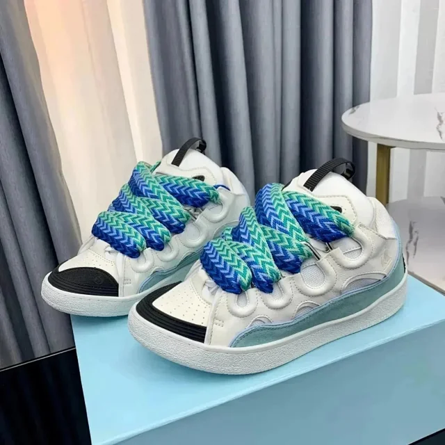 Lanvin Sneakers Curb with oversized herringbone laces product detail image 9