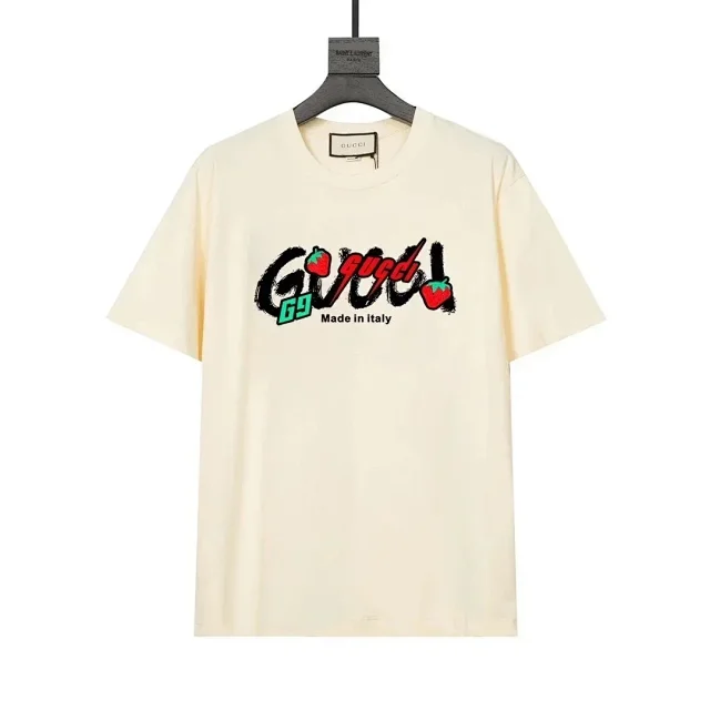 Gucci T-Shirts Short-Sleeve Graphic Logo Print product detail image 9
