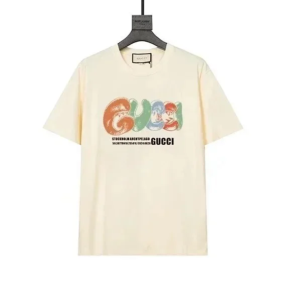 Gucci T-Shirts Short-Sleeve Graphic Logo Print product detail image 7
