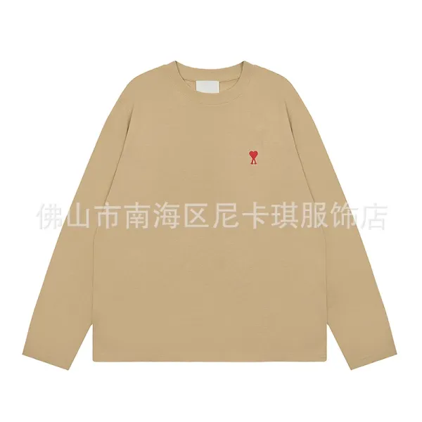 Comme des Garçons Play Heart Logo Beige Long-Sleeve T-Shirt - 1