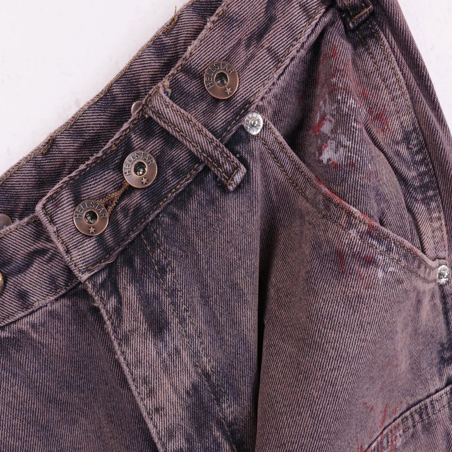 Design Distressed Denim Shorts with Crystal Embellishments Washed Blue Shorts - 8