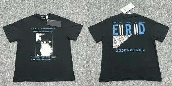 EIRID Ideology Materialised Graphic Print Black T-Shirt - 1