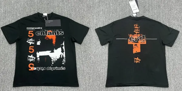 Comme des Garçons Play x Enfants Supprimés Black Graphic T-Shirt - 1