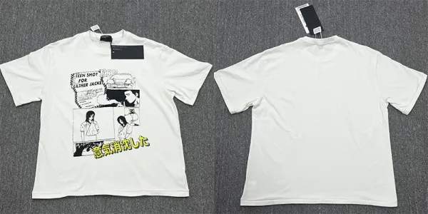 Unidentified Manga-Print Graphic T-Shirt White - 1