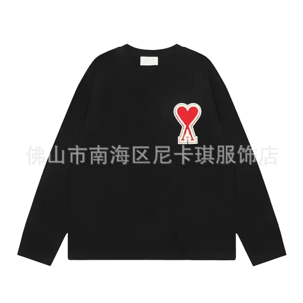 Play Comme des Garçons Heart Logo Black Long-Sleeve T-Shirt - 1