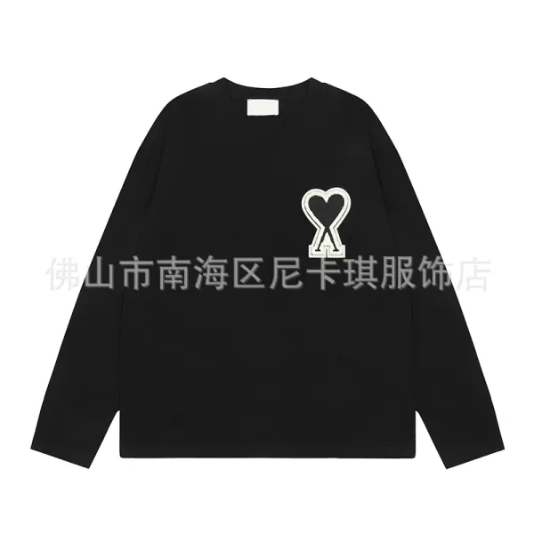 Off-White Heart Logo Long Sleeve T-Shirt Black - 1