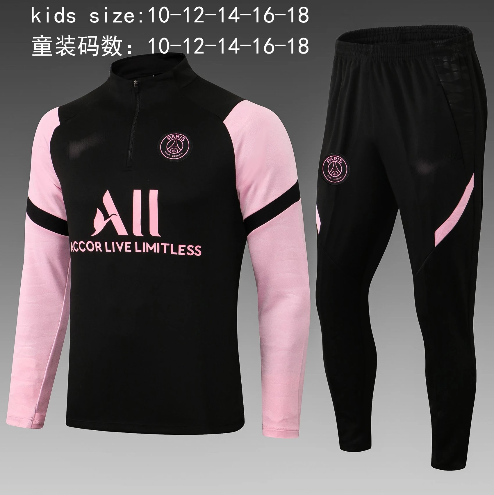 22 Paris black pink sleeves