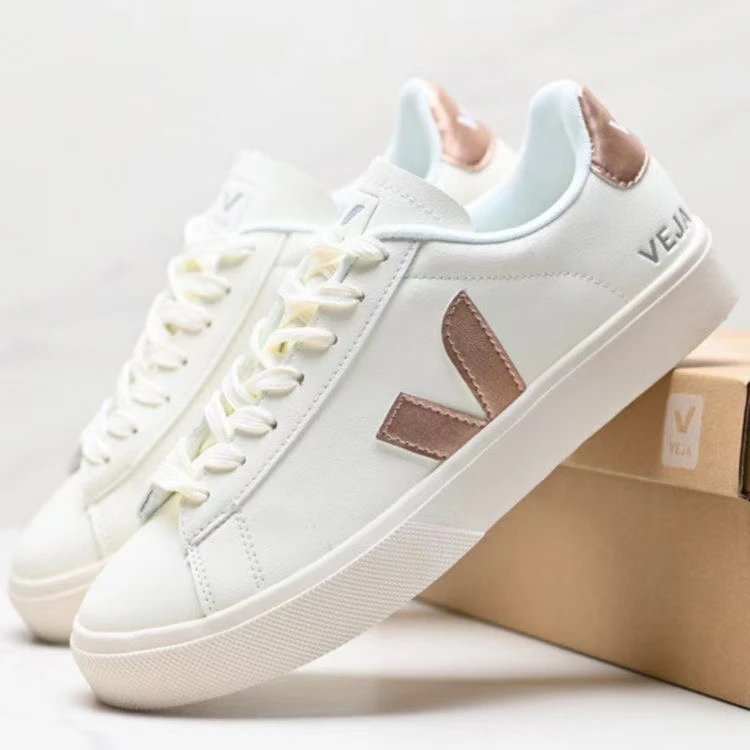Cross-border new v-shaped veja sneakers: french style, unisex, breathable, casual skate shoes, versatile white sneakers