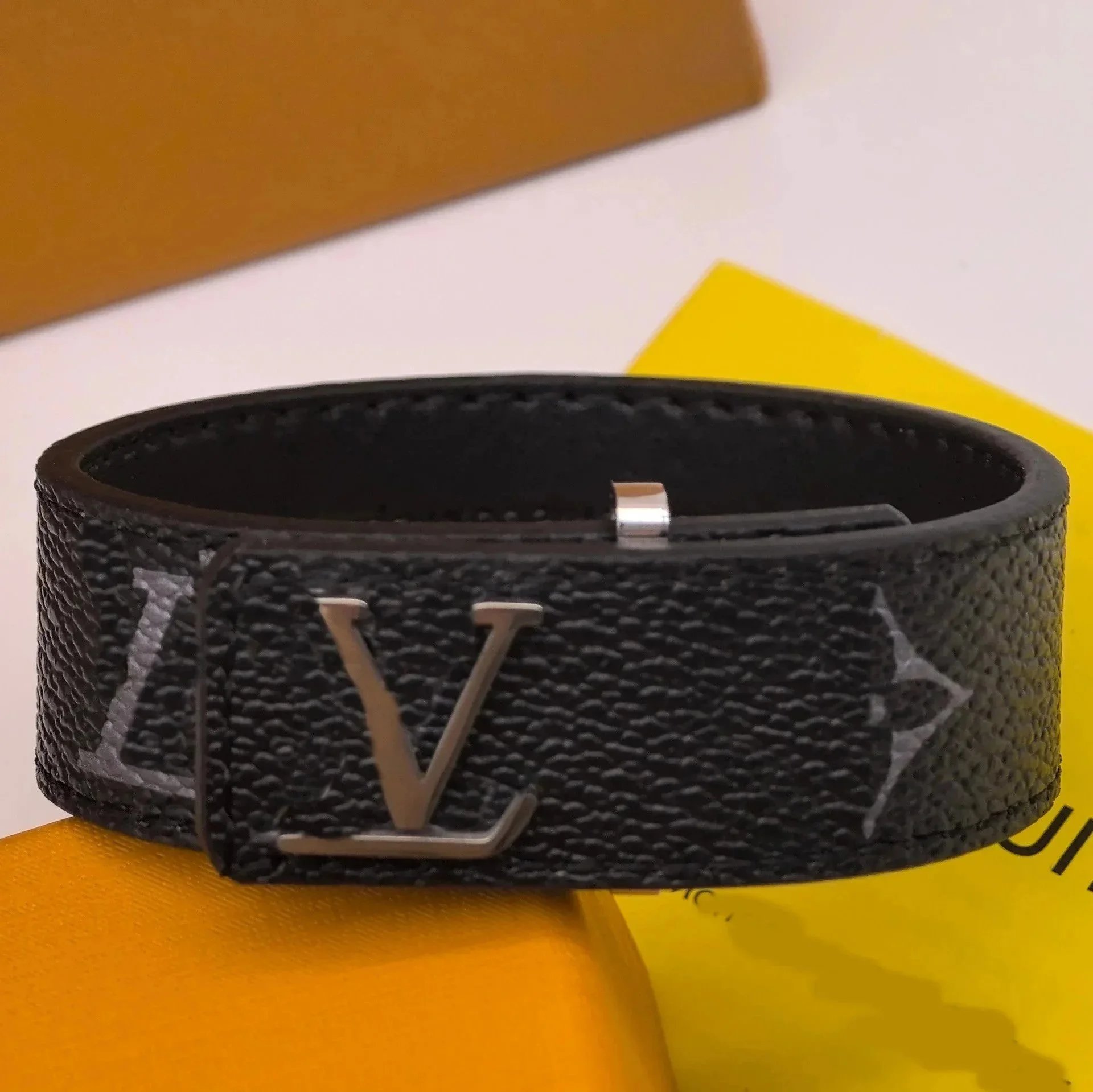 Silver + Black Leather