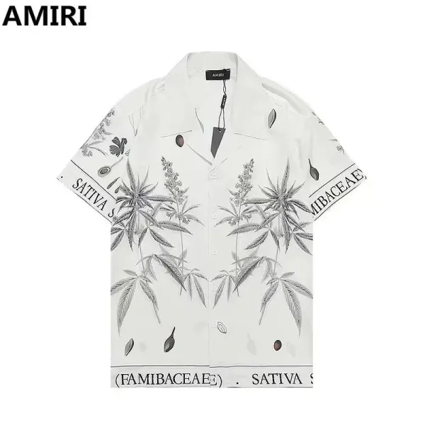 AMIRI Checkerboard Print Graphic Shirt Black White - 14
